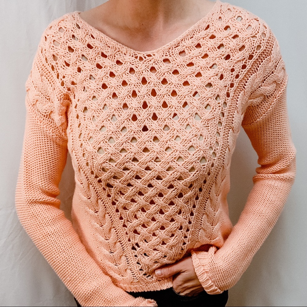 Ruby Moon 100% Cotton V Neck Knit Sweater